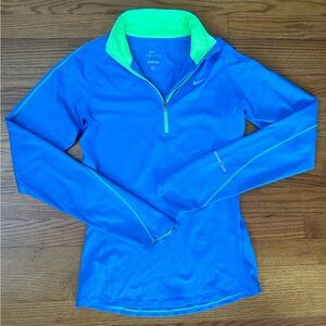 Women’s S Nike Half Zip Pullover Blue